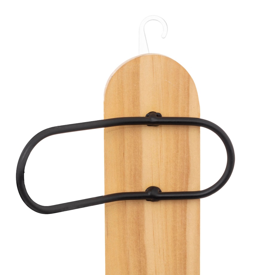 Drewniany wieszak do przedpokoju z 6 haczykami, 77 cm