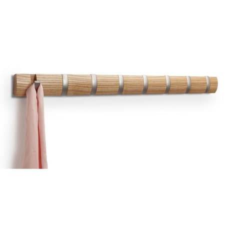 Listwa z 8 wieszakami beżowa Flip, 81 x 7 x 3 cm, Umbra