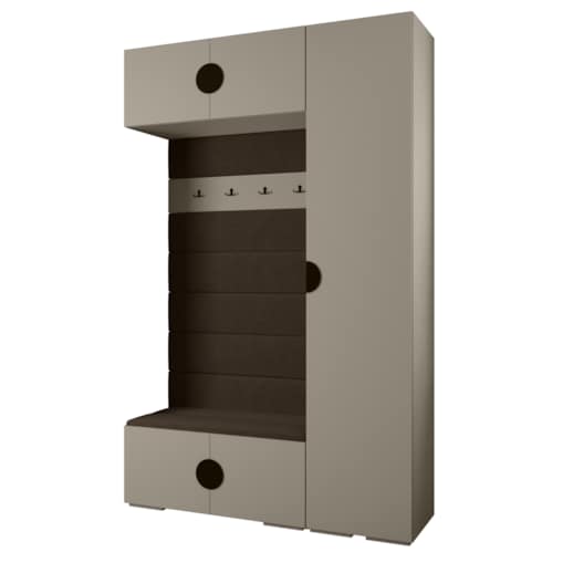 Garderoba do przedpokoju INOVA 4 Z19 kaszmir+czarny+manila04