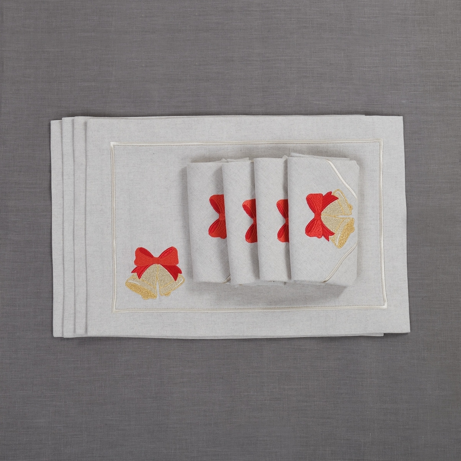 Podkładki Jingle Bells Joyful Christmas Mirha – komplet 6 szt.