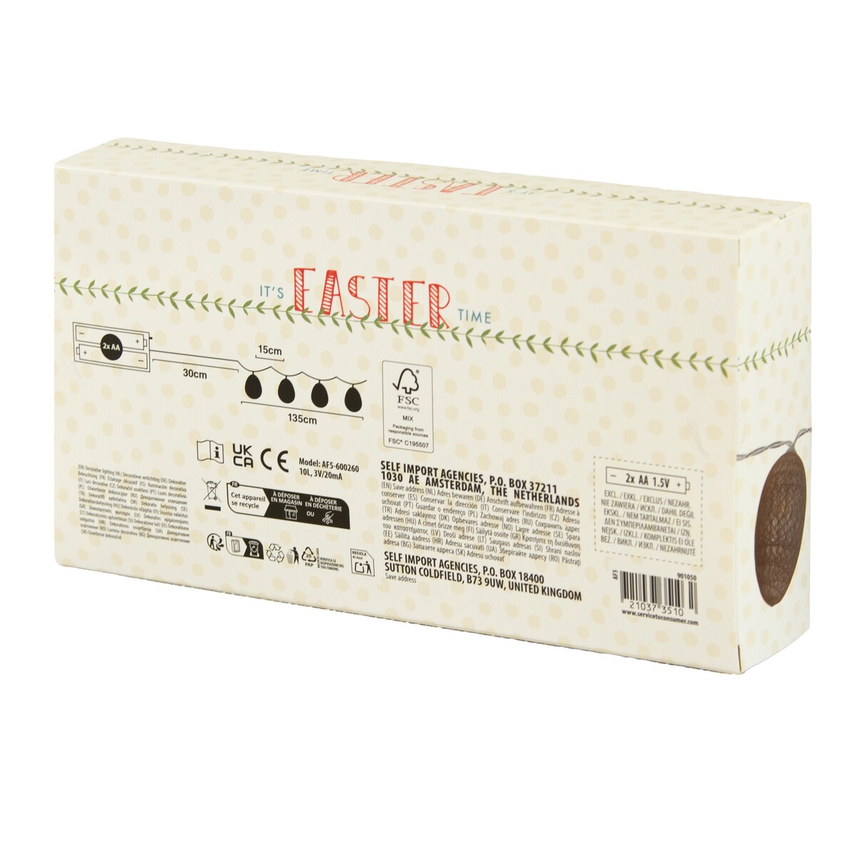 Girlanda Lampki Wielkanocne Światełka Jajka Pisanki 135 Cm Na Baterie