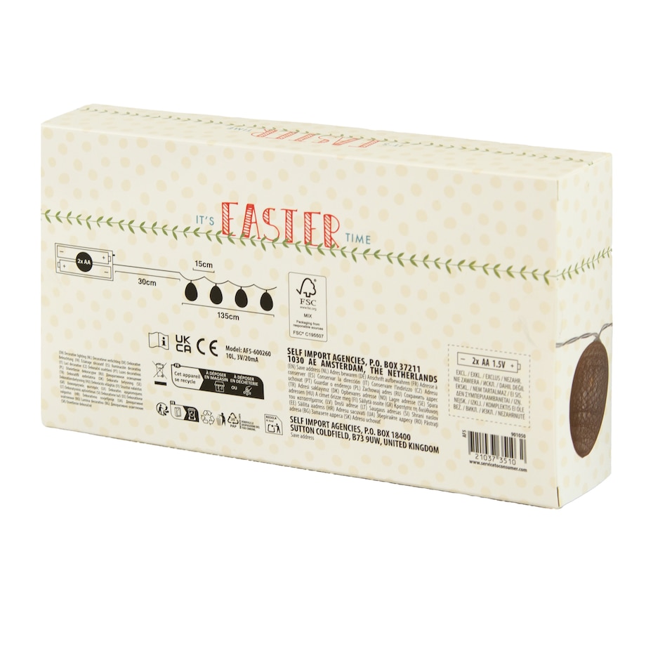 Girlanda Lampki Wielkanocne Światełka Jajka Pisanki 135 Cm Na Baterie