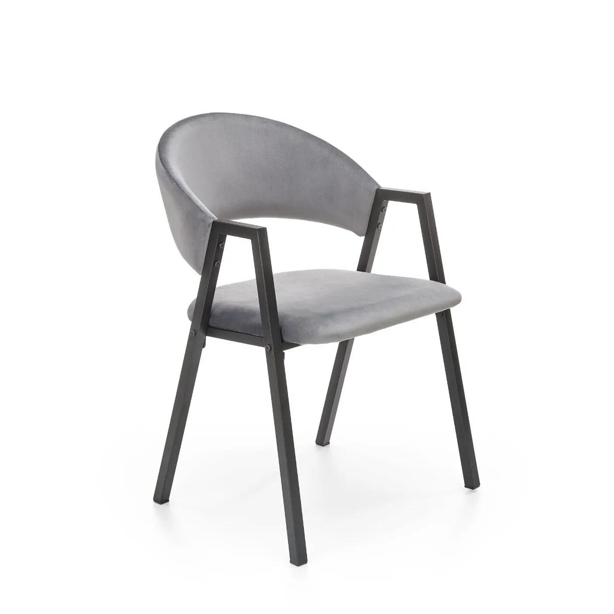 Krzesło tapicerowane K473 VELVET szare