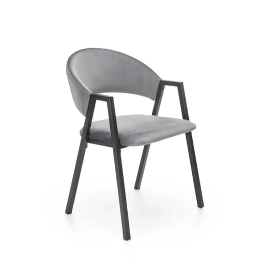 Krzesło tapicerowane K473 VELVET szare