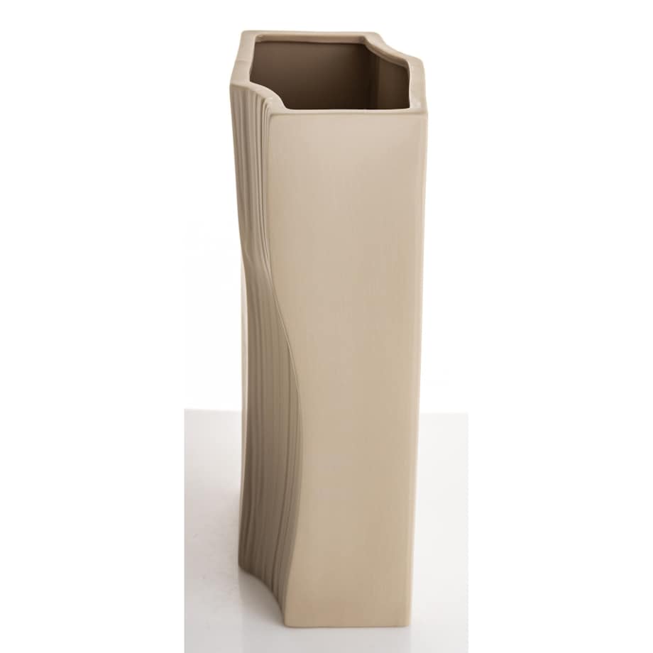 Wazon porcelanowy 35x17x12 cm PRINCIPE beżowy