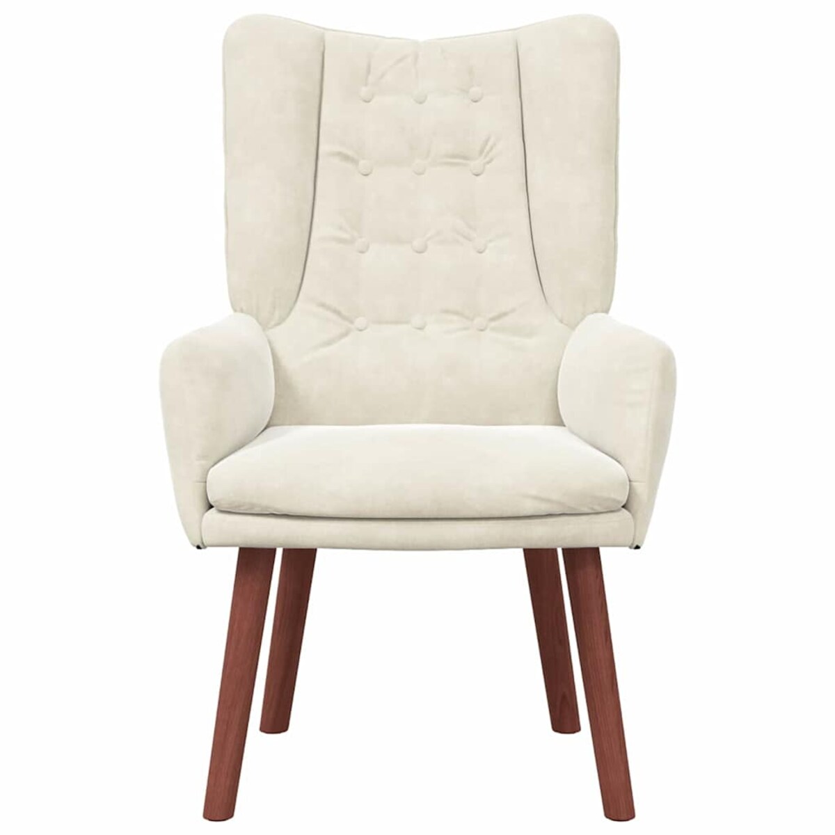 vidaXL Fotel relaksacyjny Kremowy 63 x 67 x 94 cm Aksamit