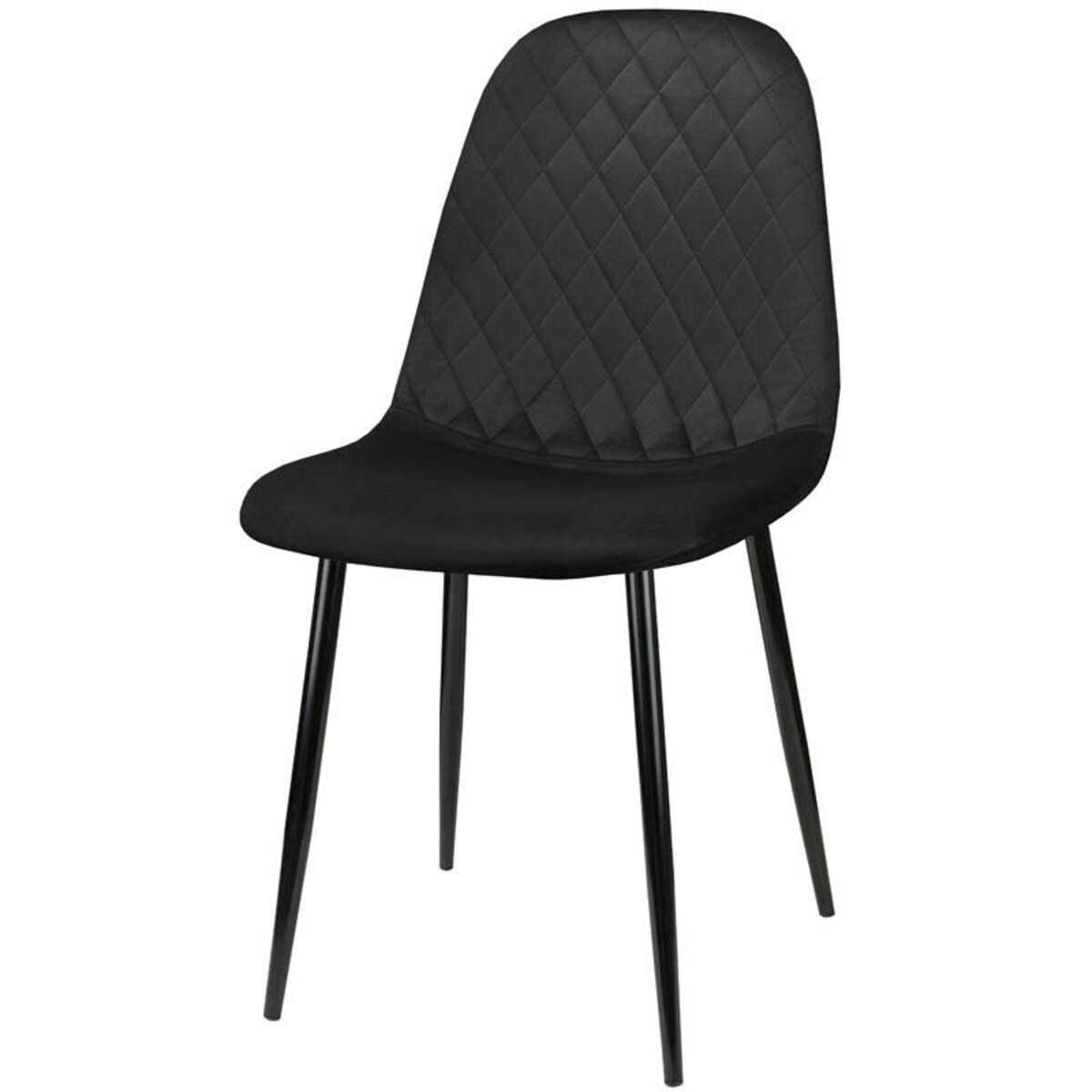 Krzesło tapicerowane nowoczesne pikowane do salonu jadalni czarne