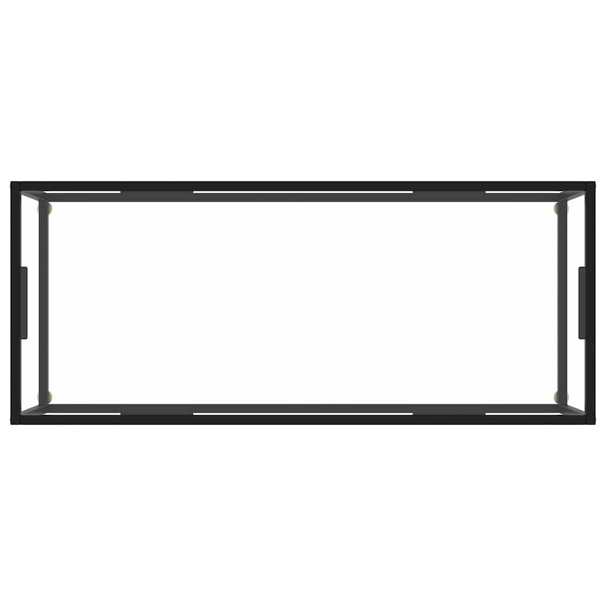 vidaXL Stolik kawowy, czarny, hartowane szkło, 120x60x35 cm