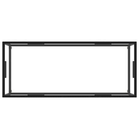 vidaXL Stolik kawowy, czarny, hartowane szkło, 120x60x35 cm