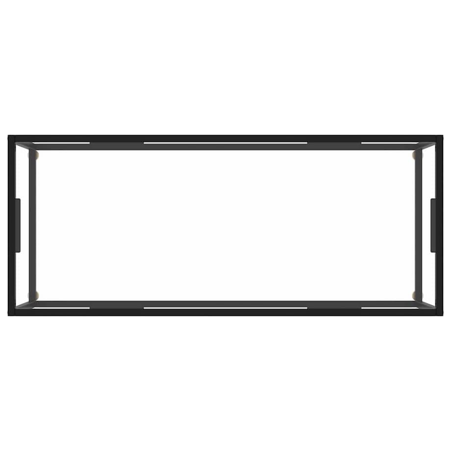 vidaXL Stolik kawowy, czarny, hartowane szkło, 120x60x35 cm