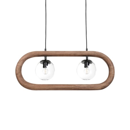 Lampa wisząca drewno mango ciemna AYENSU