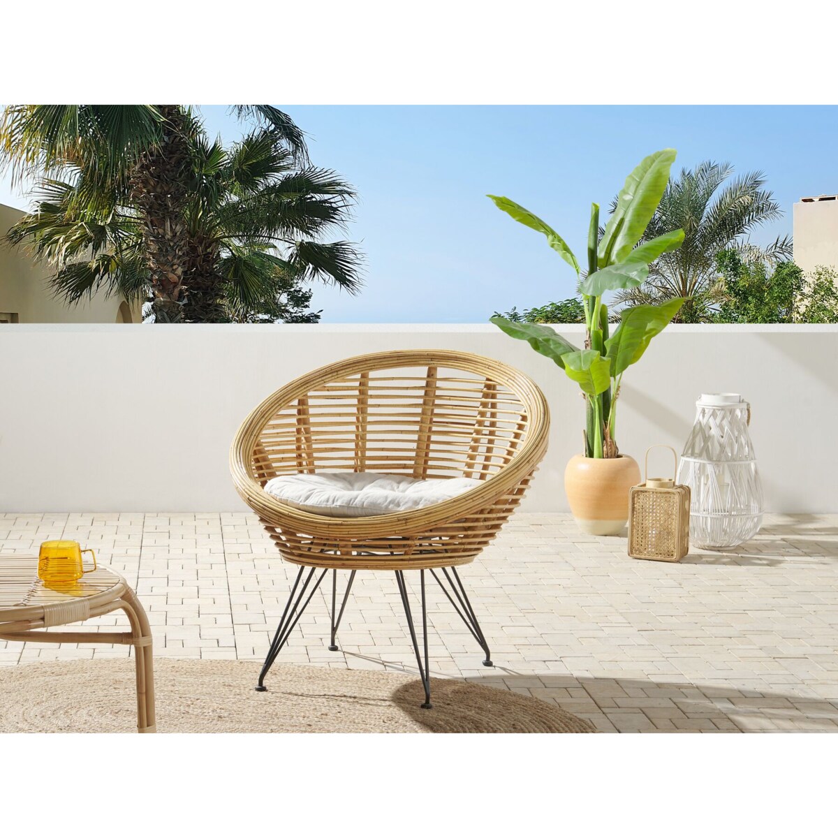 Krzesło rattanowe naturalne MARATEA