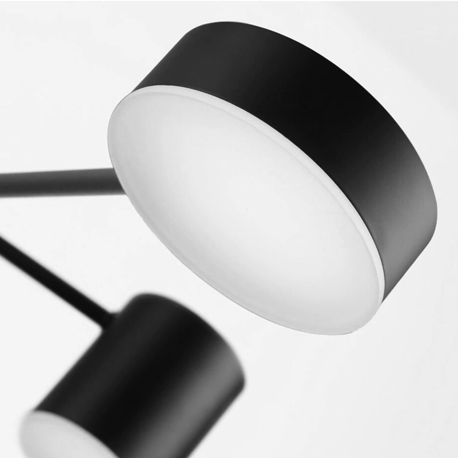 Lampa Sufitowa Nowoczesna Czarna 4-Ramienna Led