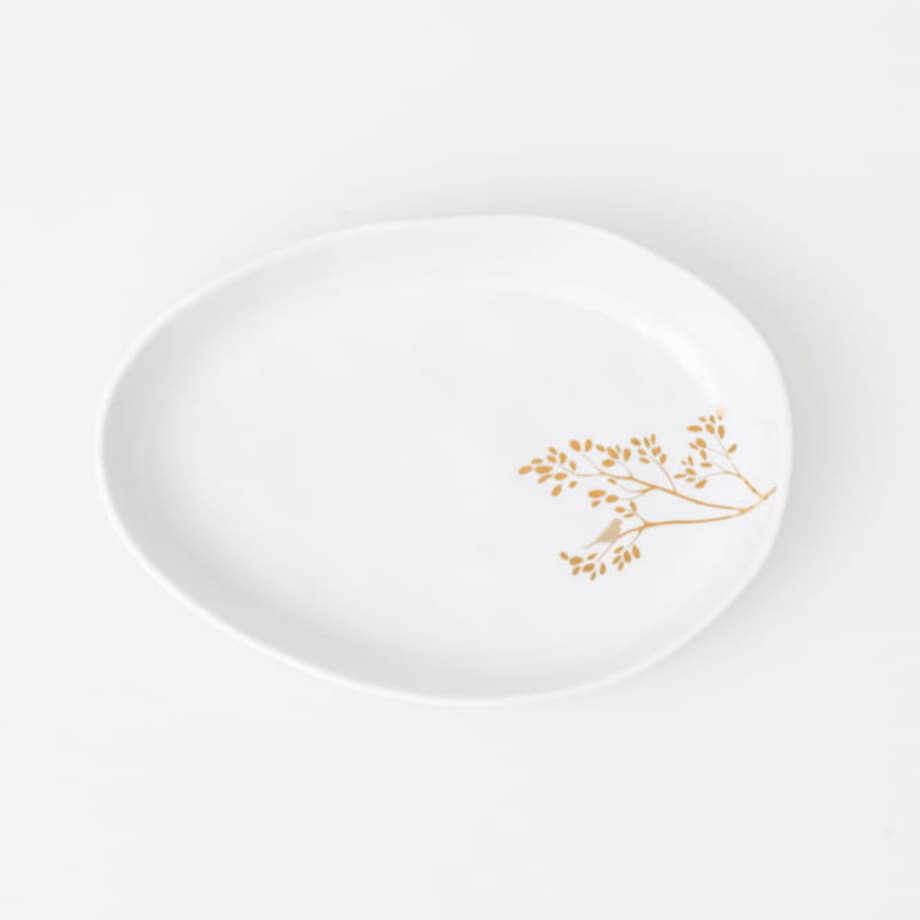 Półmisek ZŁOTE GAŁĘZIE, 20 cm
