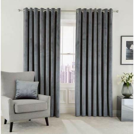 Zasłony welurowe 140x250 na przelotkach kółkach szare