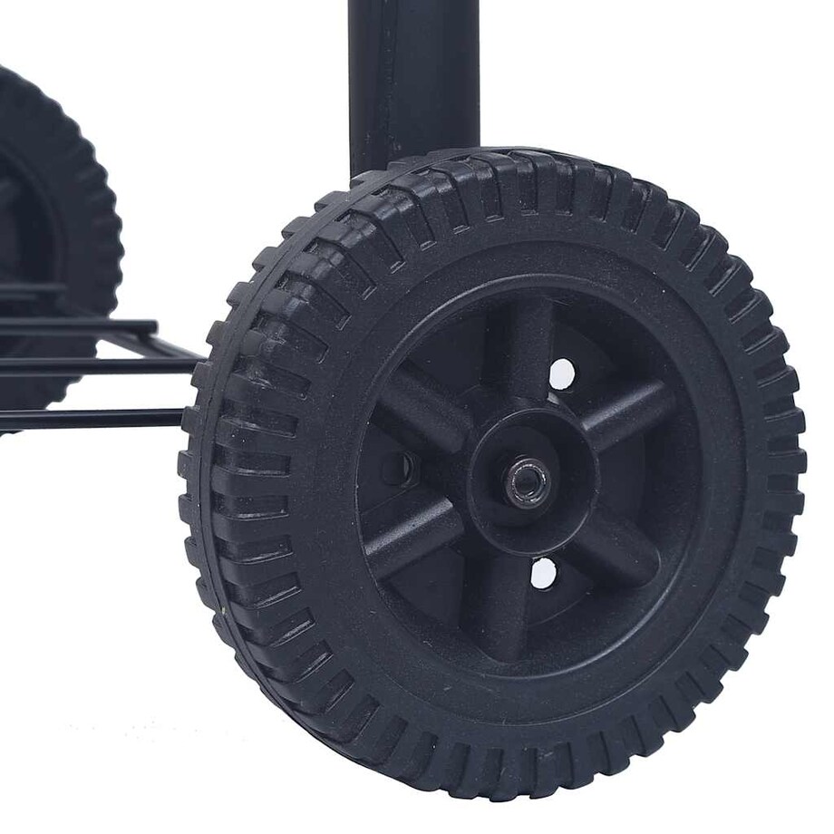 vidaXL Grill ogrodowy z wędzarnią i dolną półką, czarny