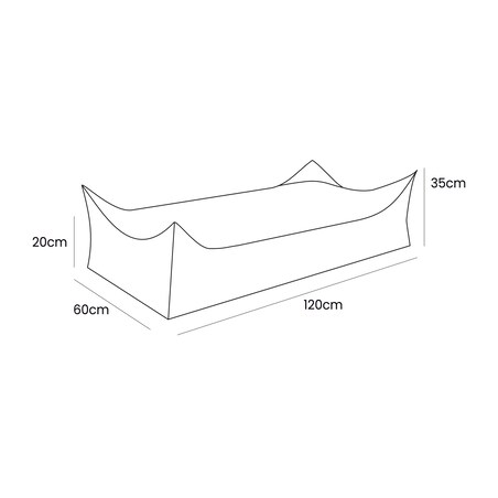 Pufa dla dzieci, prostokątna, Aesthetic, Khaki