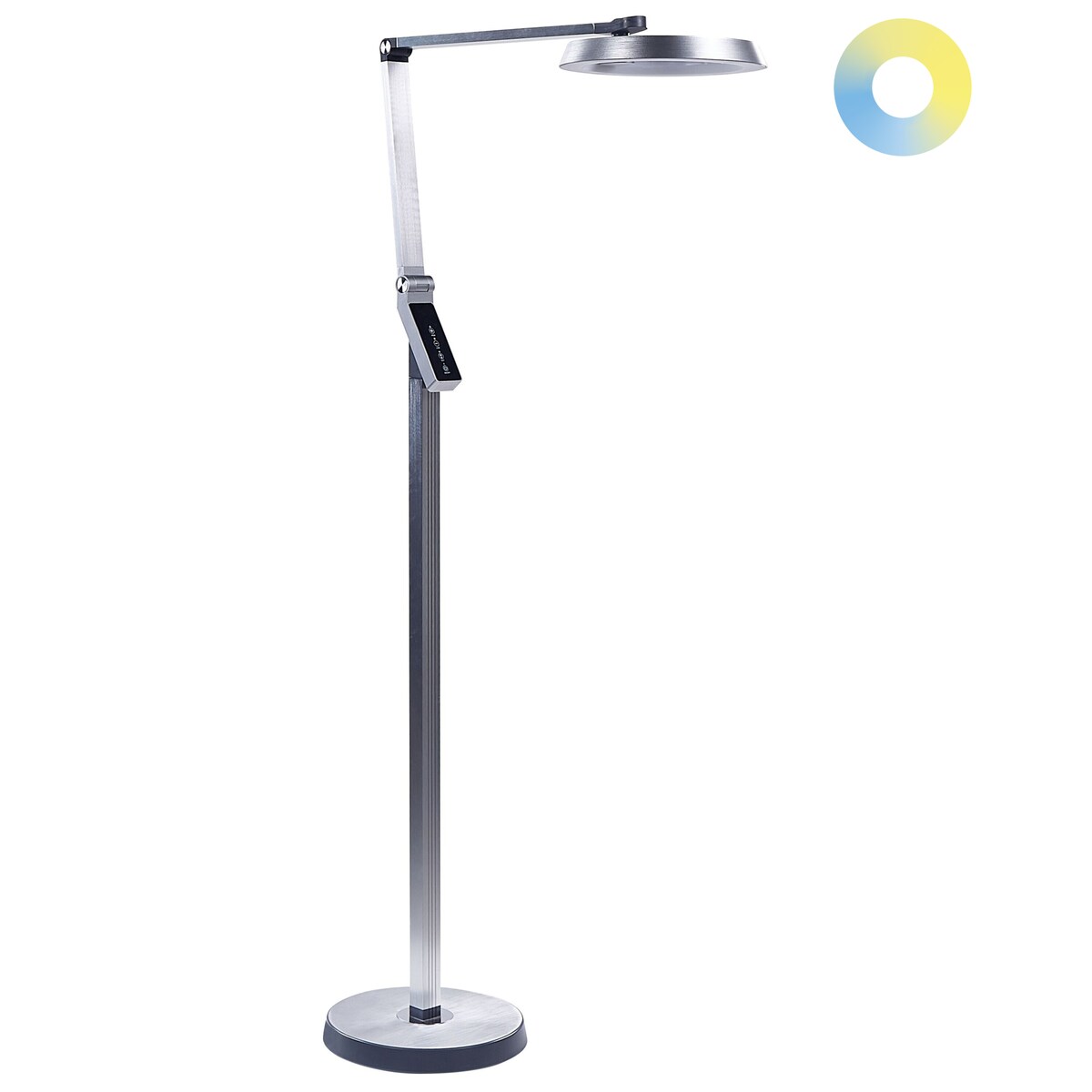 Lampa podłogowa LED CARINA Ze ściemniaczem Metal Srebrny