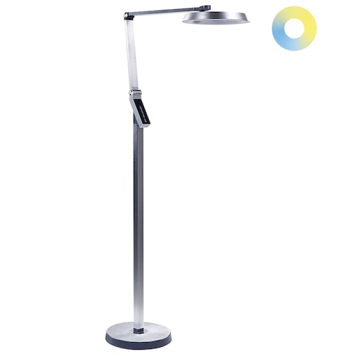 Lampa podłogowa LED CARINA Ze ściemniaczem Metal Srebrny
