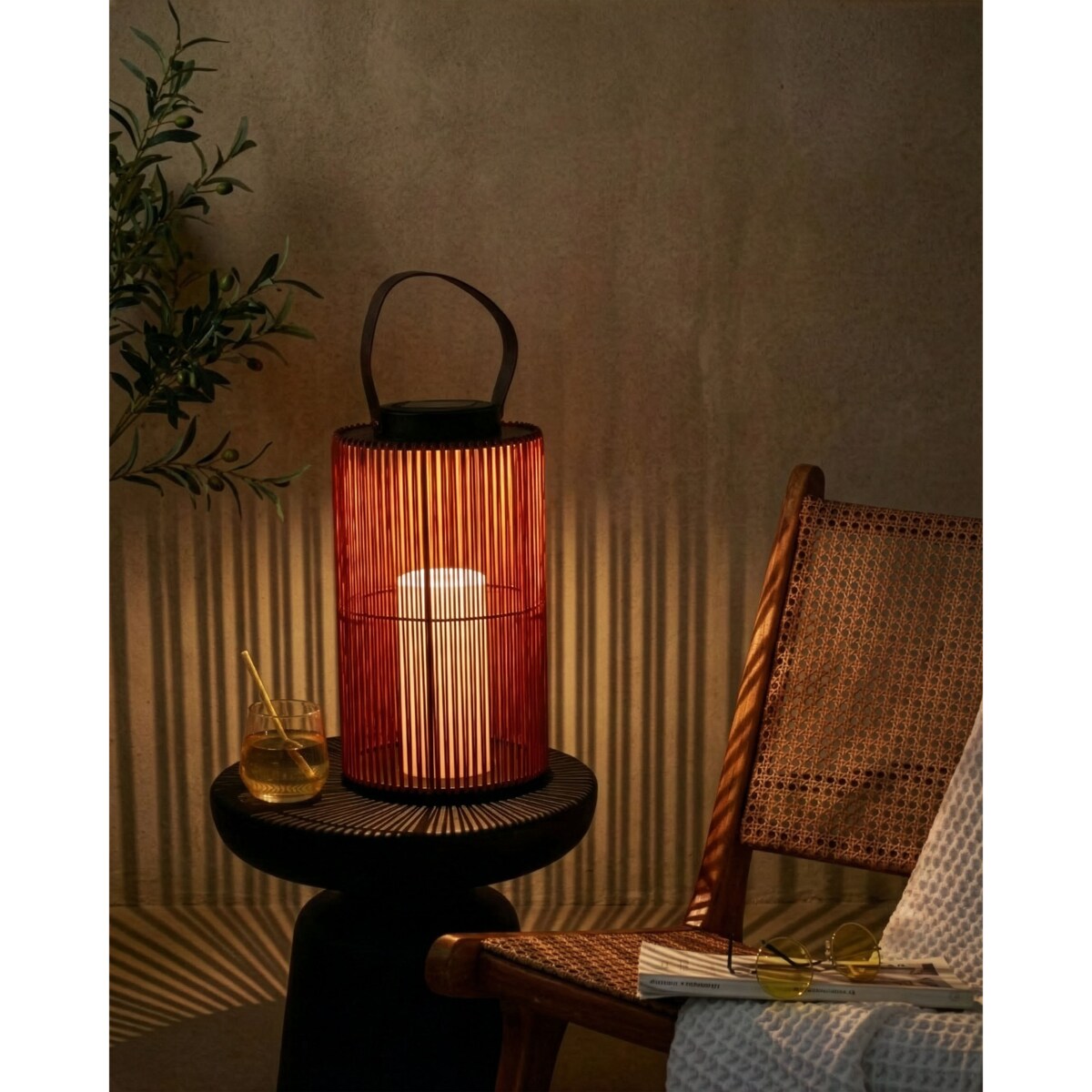 Lampion solarny MACHILI 53 cm Brązowy