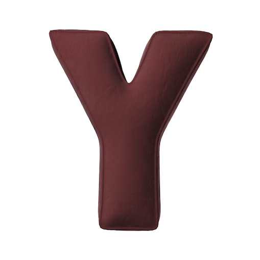 Poduszka literka Y, bordowy, 35x40cm, Posh Velvet