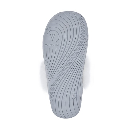 KAPCIE DAMSKIE CASHMERE POPIELATO-BIAŁE 37