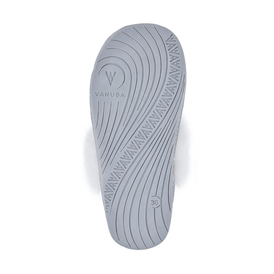 KAPCIE DAMSKIE CASHMERE POPIELATO-BIAŁE 37