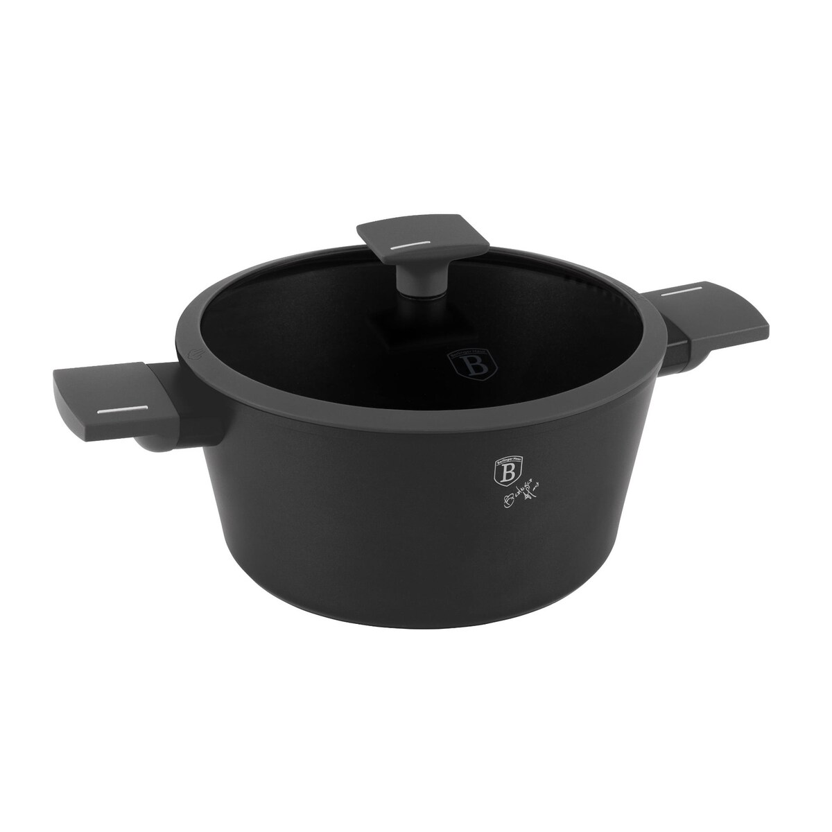 Garnek tytanowy z pokrywką 24cm 4.1L BERLINGER HAUS Antracit