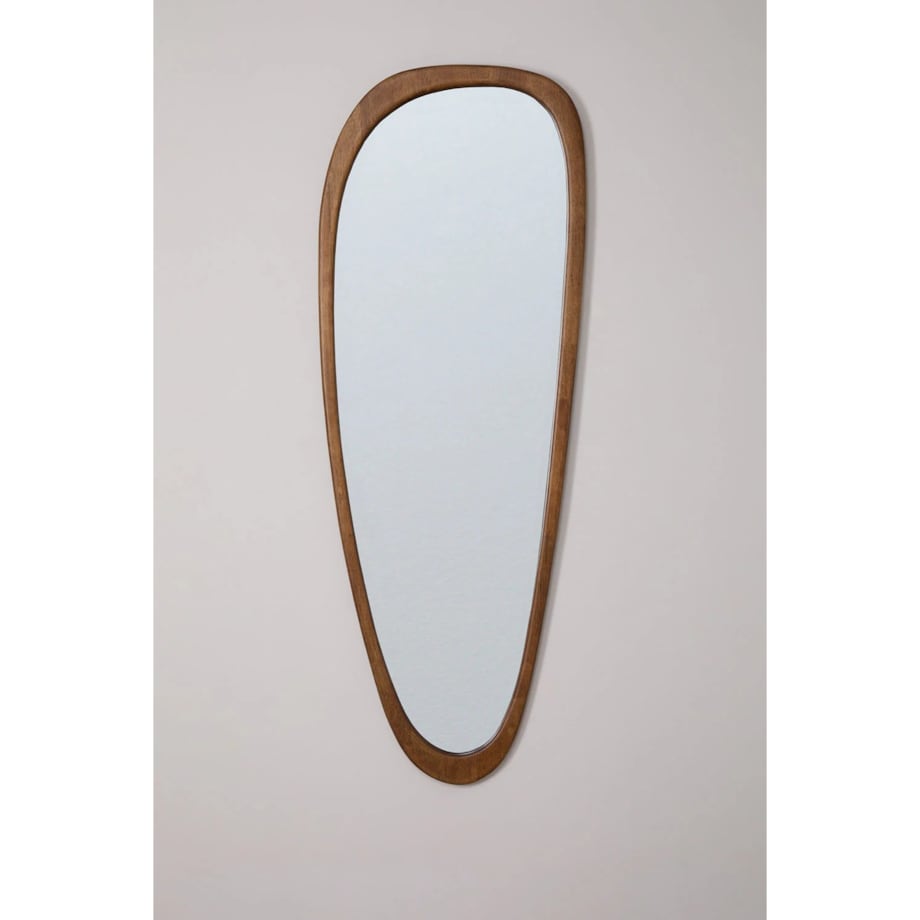 Lustro ścienne z drewna dębowego Arbidel 60 x 165 cm, brązowe