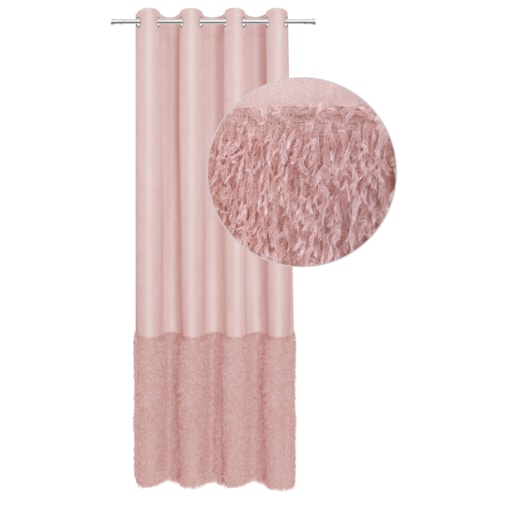 zasłona welurowa z piórami "feather glam" 140x250 cm