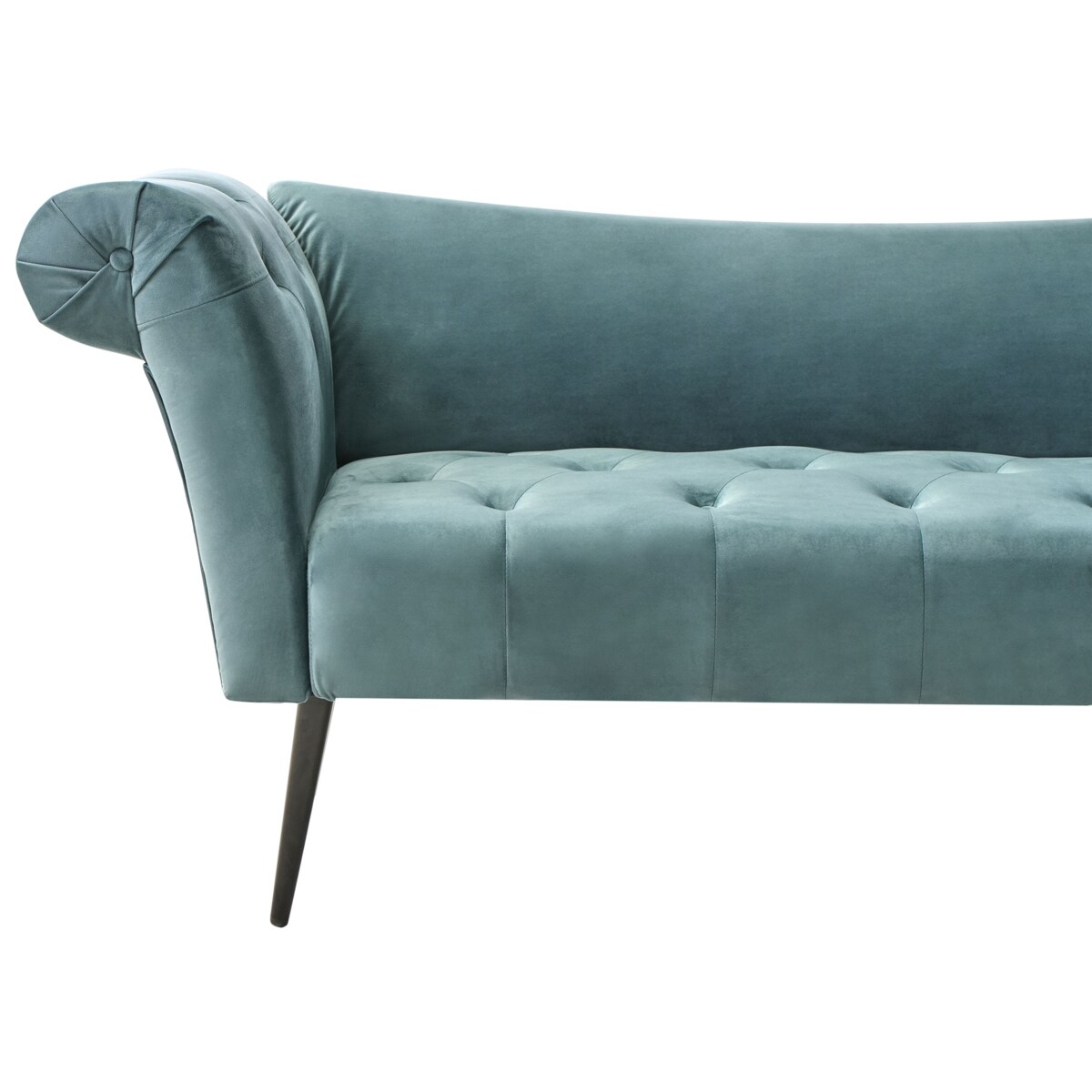 Szezlong NANTILLY Welur Lazurowy