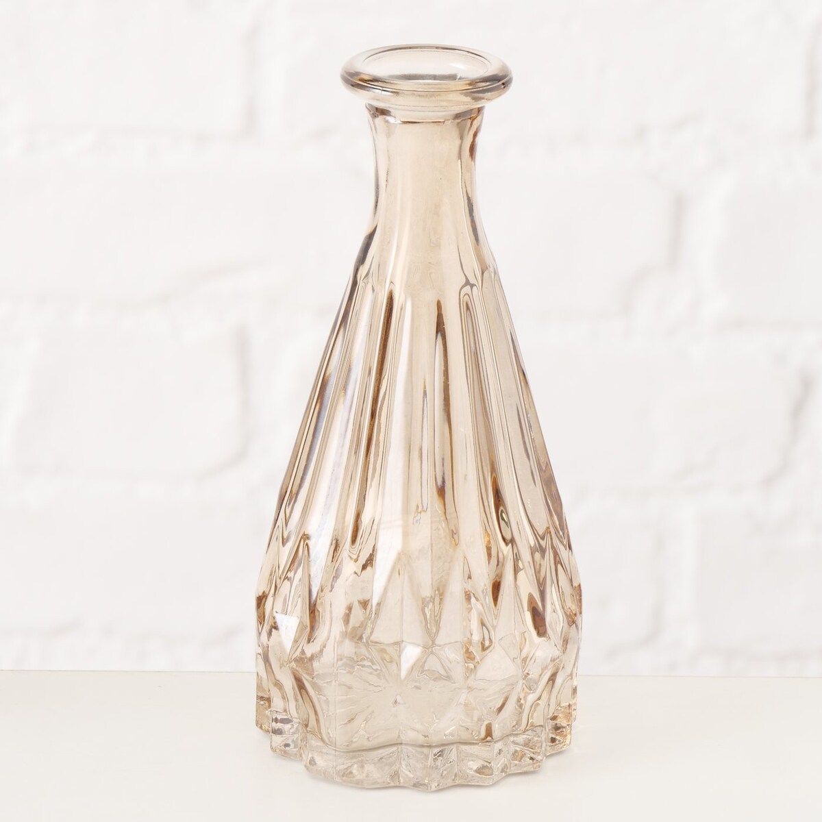 Zestaw szklanych dekoracji CHERIN, świeczniki i wazon