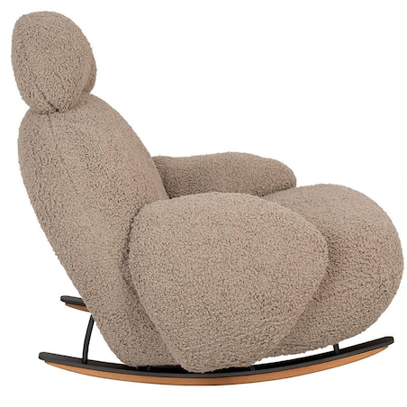Pluszowy fotel bujany PLUSH TEDDY KH0101009574 ciemny beżowy, King Home