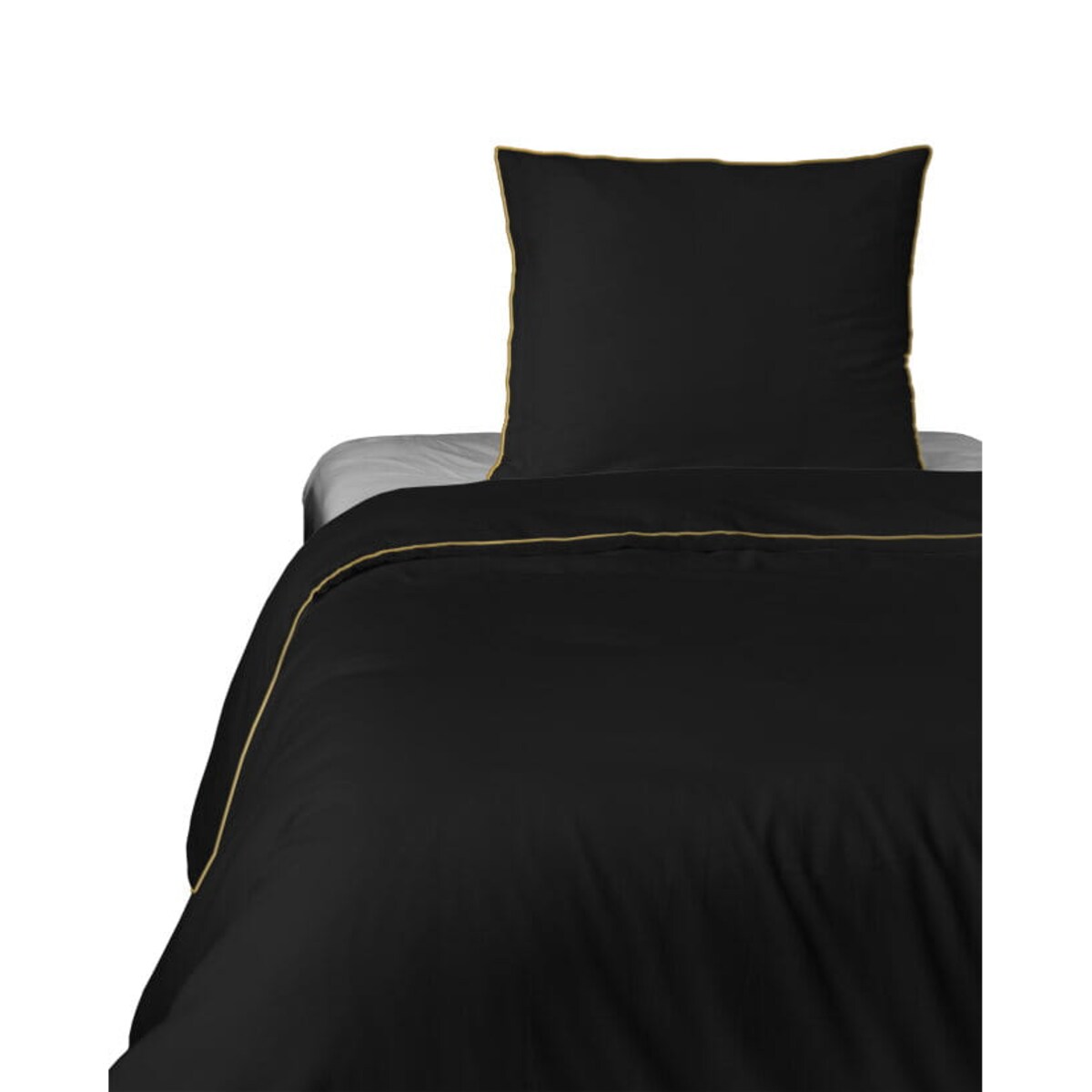 Pościel Pure z Makosatyny bawełnianej 140x200 Czarna Premium