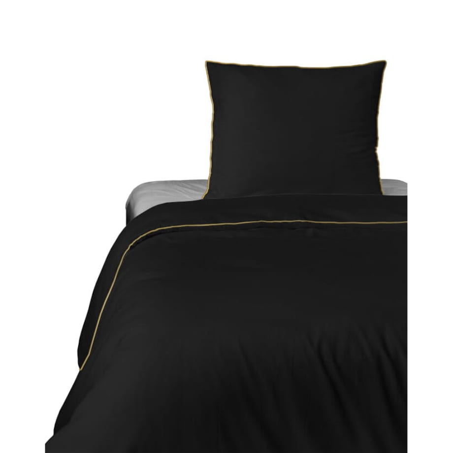Pościel Pure z Makosatyny bawełnianej 140x200 Czarna Premium