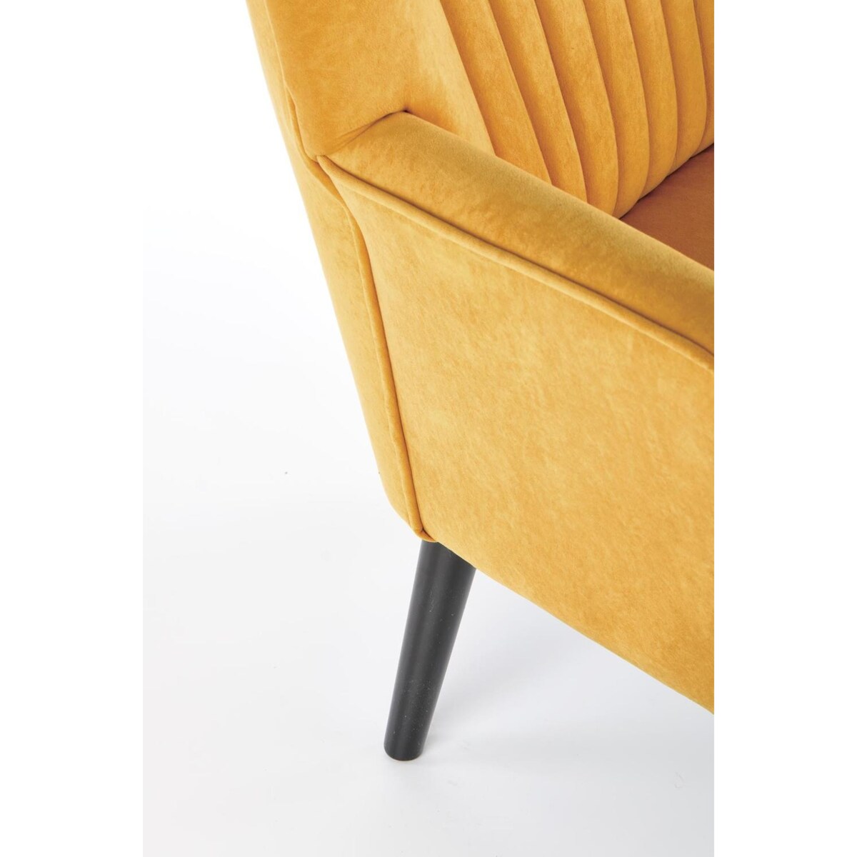 FOTEL WYPOCZYNKOWY Darli żółty DREWNIANE NOGI