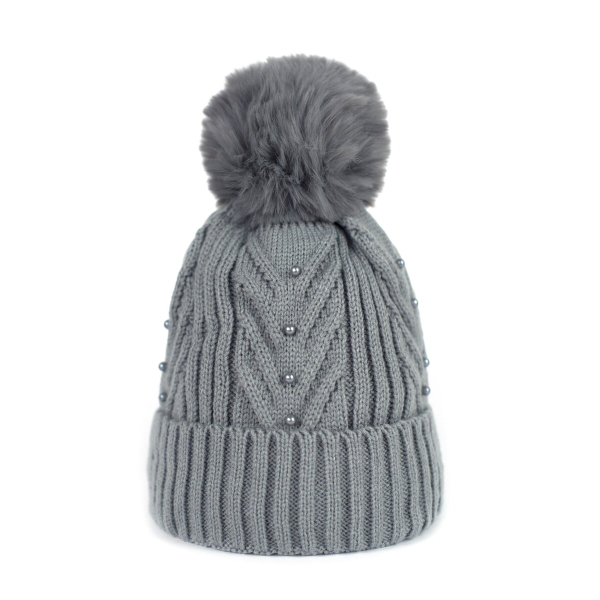 Czapka Perełkowy Urok Szara Szary, Uniwersalny