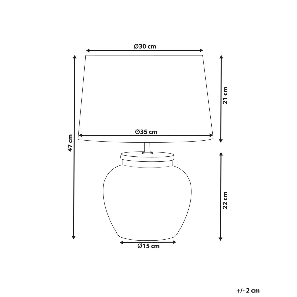 Lampka nocna ceramiczna beżowa MAREB