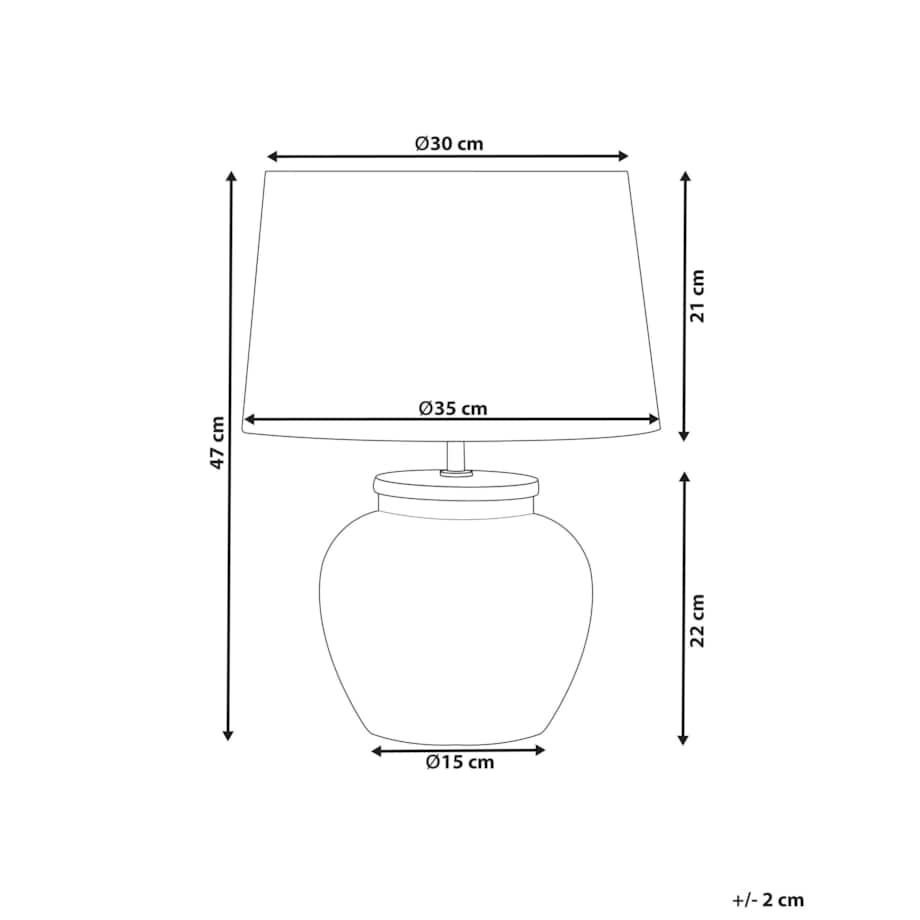 Lampka nocna ceramiczna beżowa MAREB