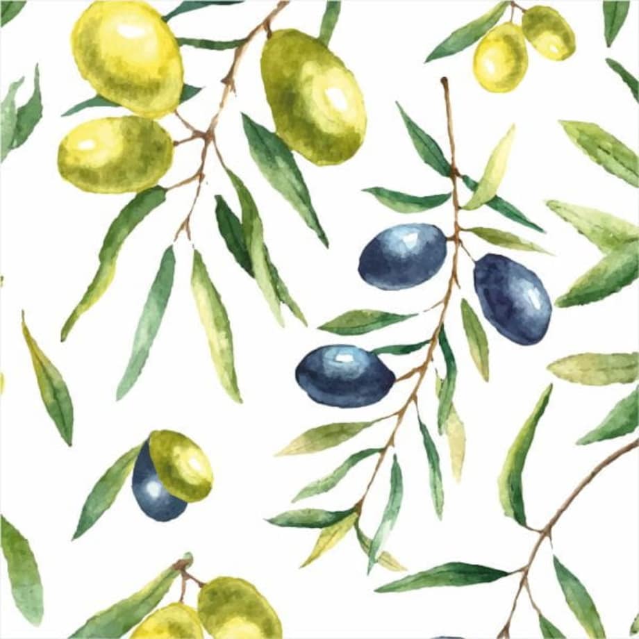 Obrus okrągły SUMMER wzór SM11 | oliwki - średnica 150 cm