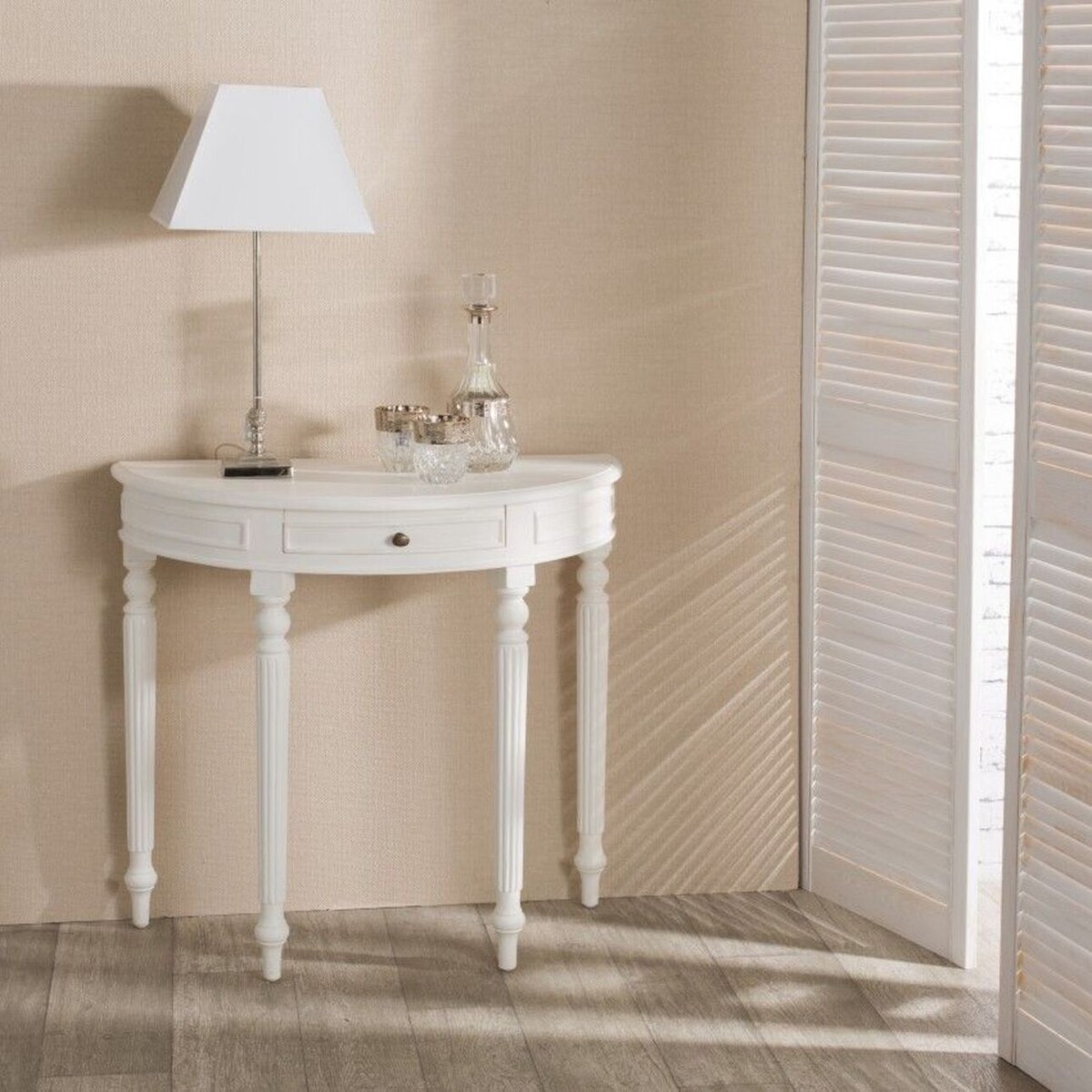 Konsola Anabell biała, 80 x 40,5 x 75,5 cm