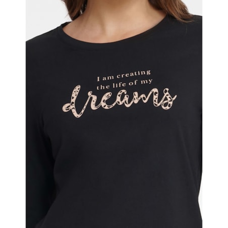 Piżama Gino 40935-99X Czarna Czarny, XXL