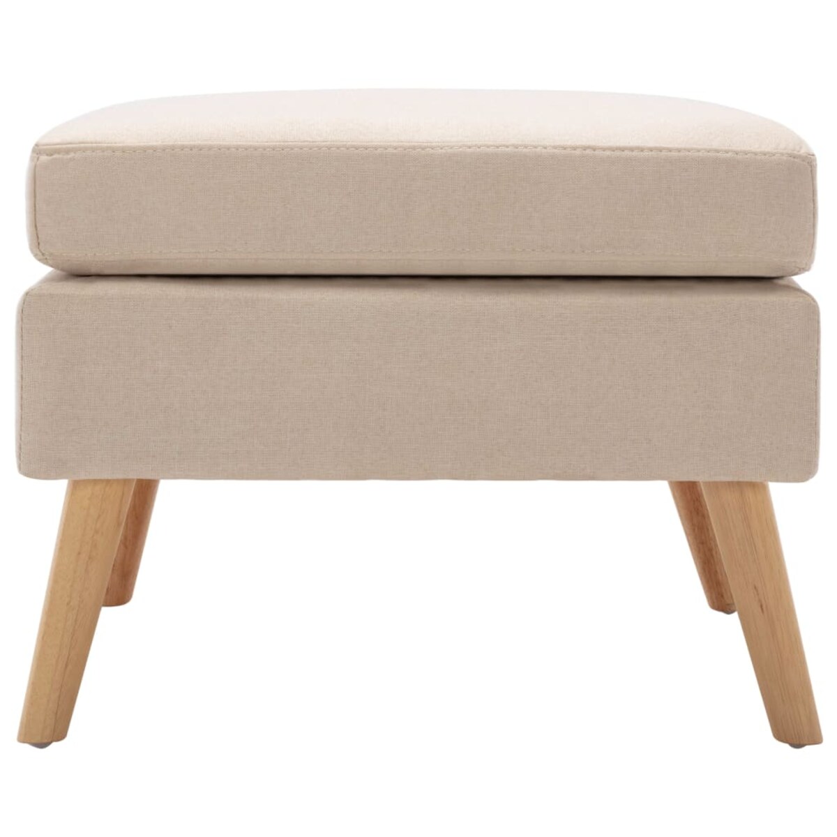 vidaXL Podnóżek, kremowy, tapicerowany tkaniną