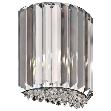 Kinkiet LAMPA ścienna PRINCE W0360-01A-B5AC Zumaline kryształowa OPRAWA półokrągła glamour crystal przezroczysta