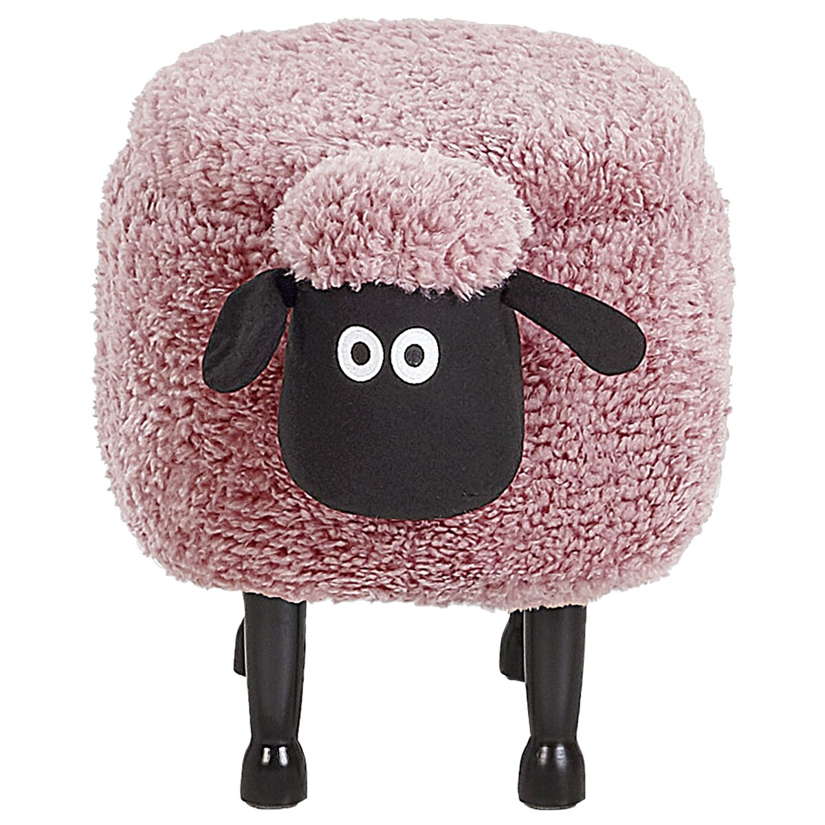 Pufa zwierzak ze schowkiem SHEEP Różowy Baranek
