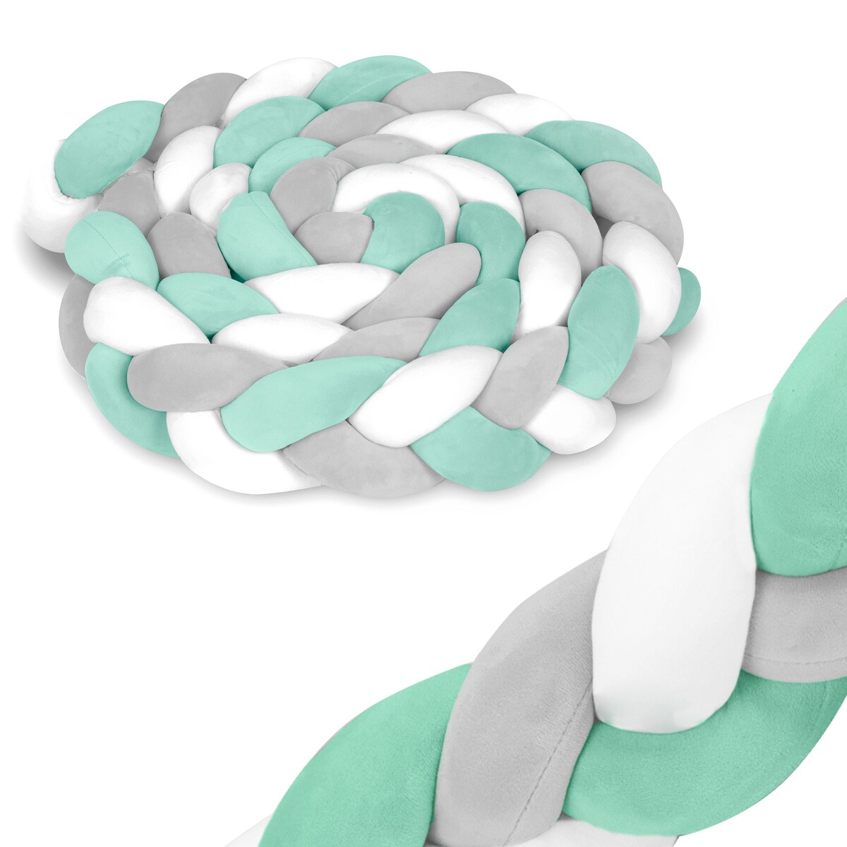 Ochraniacz do łóżeczka warkocz otulacz pleciony 3m Ricokids