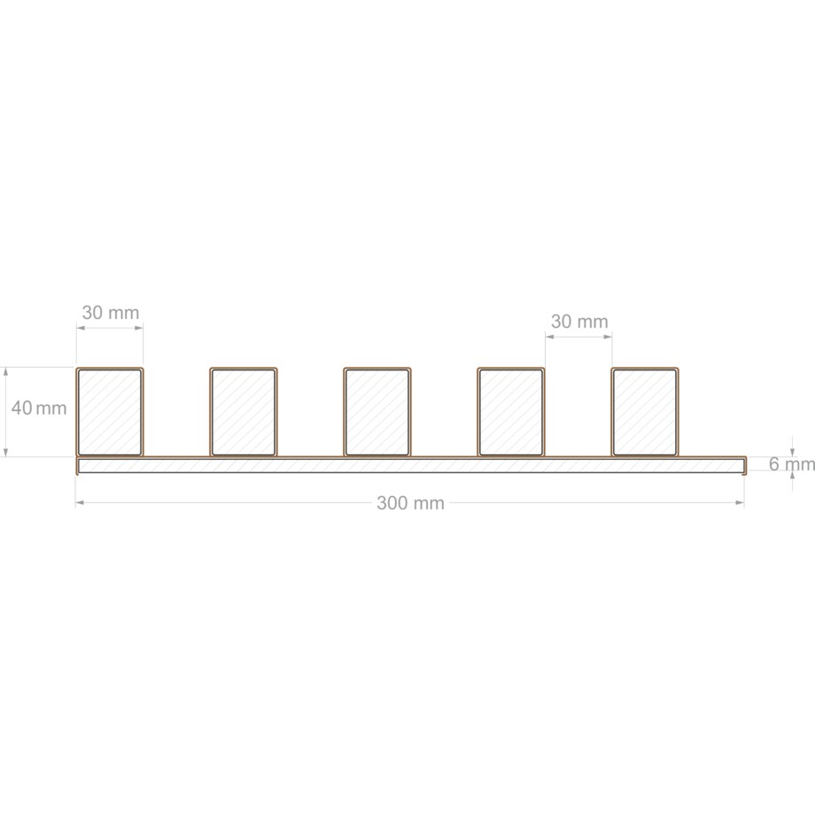 LAMELE NA PŁYCIE MDF - DĄB NATURA