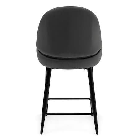 Hoker tapicerowany welurowy do salonu BERGAMO szary