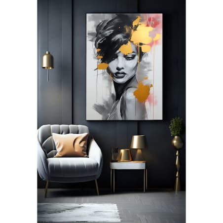 Obraz Elegancki PORTRET Kobiety Na Płótnie 80x120cm