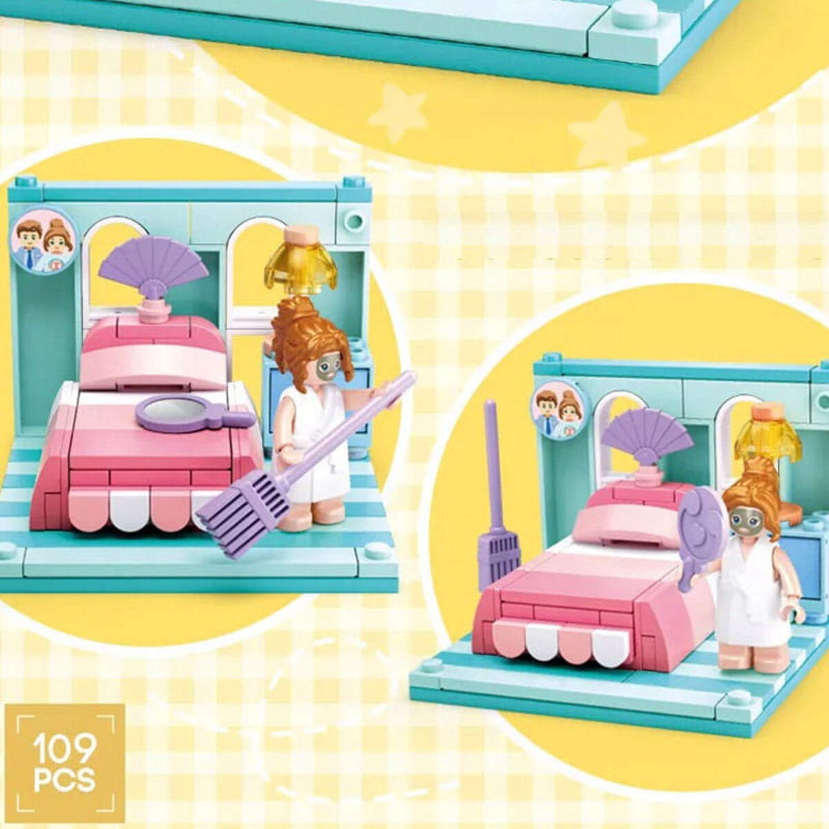 SYPIALNIA - mini pokoik klocki - Sluban - 109 elementów